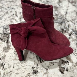 Alex Marie Suede Bow Tie Ankle Boots